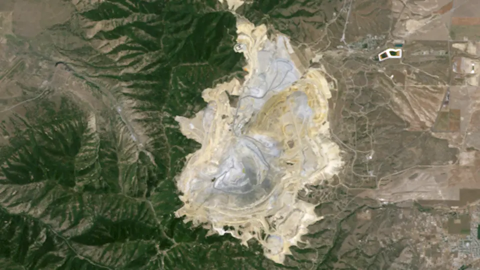 Bingham Canyon from orbit, 22 Jul 2011