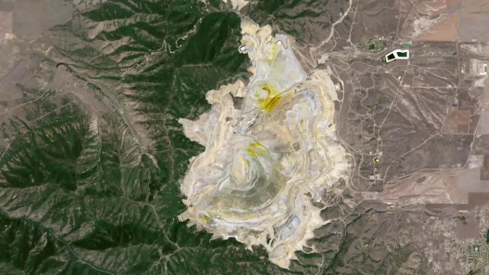 Bingham Canyon from orbit, 14 Jul 2014