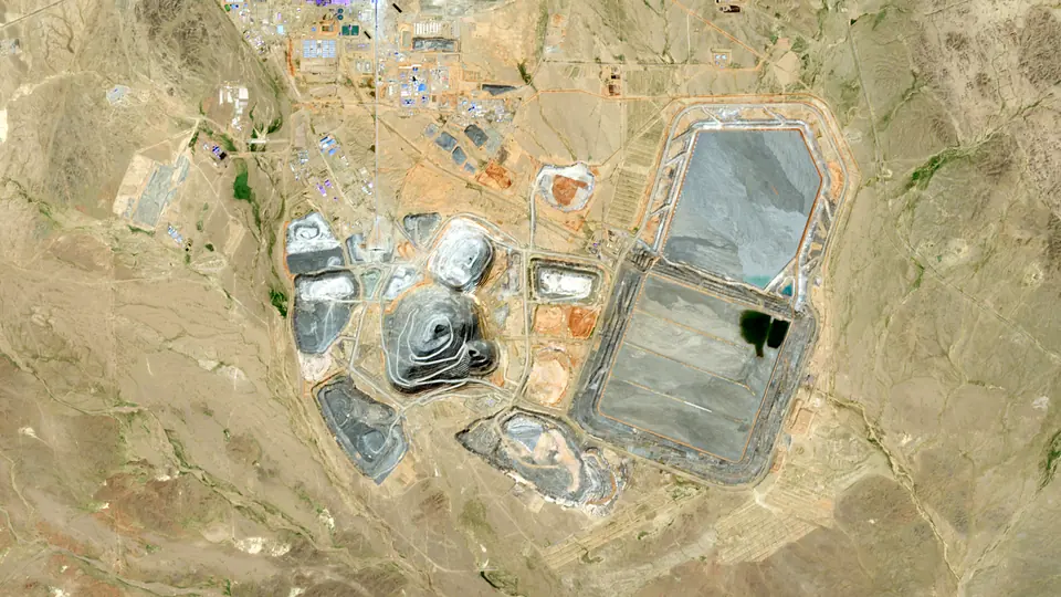 Oyu Tolgoi from orbit, 21 Aug 2025